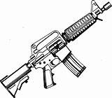M16 Drawing Gun Coloring Pages Colouring Ar Getdrawings sketch template