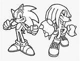 Coloring Sonic Knuckles Hedgehog Pngitem sketch template