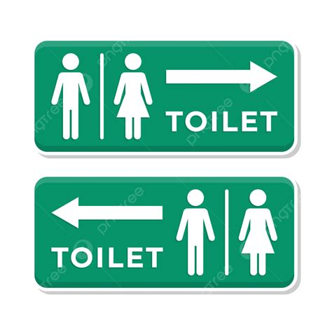 Left And Right Man Woman Toilet Sign Vector Left And Right Man And
