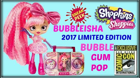 sdcc exclusive shopkins shoppies doll bubbleisha  limited