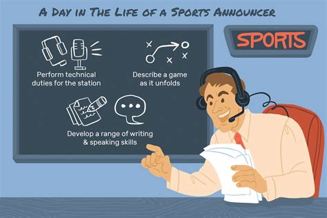 sports announcer job description salary skills