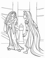 Tangled Coloring Rapunzel Gothel Mother Pages Cartoons Flynn Princess Colorkid Flashlight sketch template
