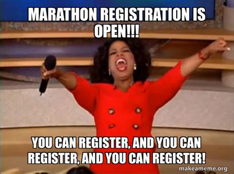 marathon registration is open you can register and you can register