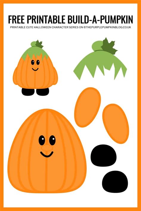 build  pumpkin  printable halloween paper craft fun  kids