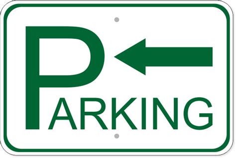 parking left sign custom signs