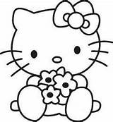 Kitty Hello Coloring Pages Printables sketch template