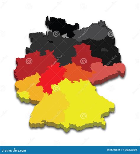 germany province map stock images image