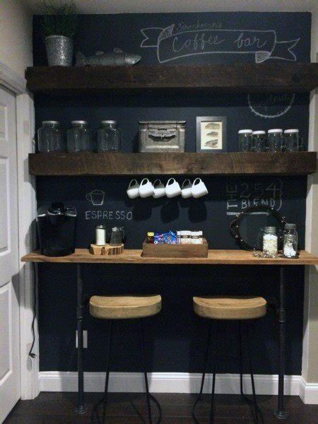 Top 60 Best Coffee Bar Ideas Cool Personal Java Cafe Designs