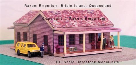 ho scale house  verandahs cardstock model building kit details