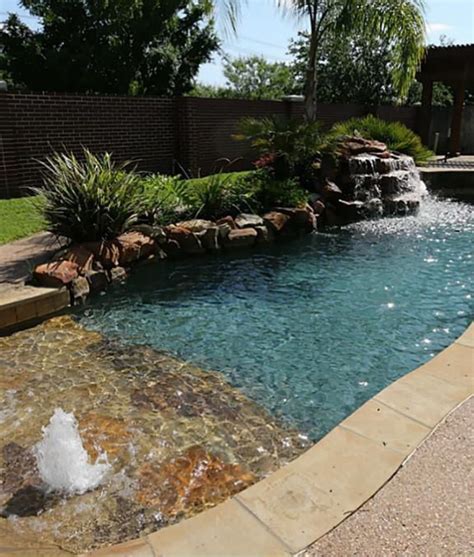 awesome  entry backyard swimming pools  beach entry