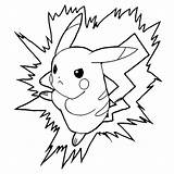 Pikachu Lightning Bolt Grown Ups sketch template