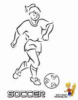 Soccer Coloring Dribbling sketch template