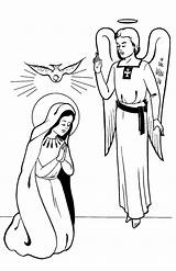 Annunciation Coloring Pages sketch template