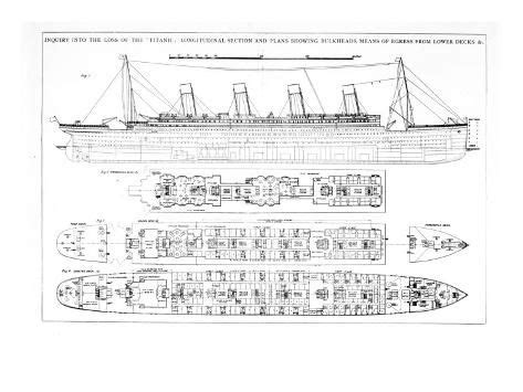 inquiry   loss   titanic cross sections   ship giclee print allposterscom