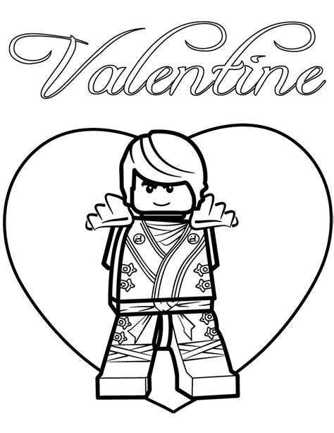 valentines coloring page lego
