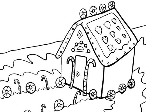 christmas coloring pages gingerbread house coloring home