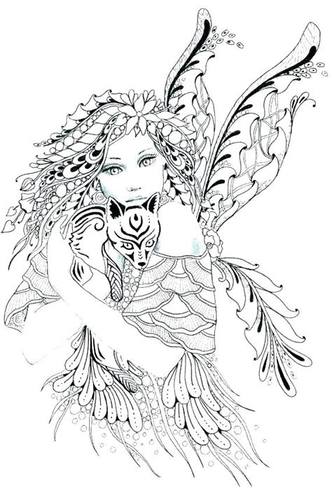 coloring pages  adults fairy gif
