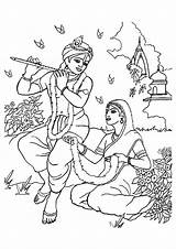 Krishna Coloring Pages Books sketch template