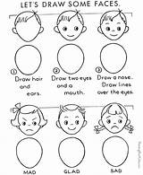 Faces Kids Printable Coloring Popular Draw sketch template