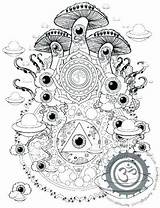 Trippy Sun Drawing Extreme Tumblr Psychedelic Tattoo Getdrawings Moon Coloring Pages sketch template