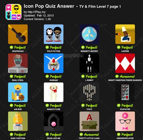 icon pop quiz answers tv and film level 2 quiz