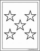 Coloring Stars Star Five Template Pages Point Printable Colorwithfuzzy sketch template