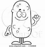 Pickle Coloring Mascot Cartoon Waving Cory Thoman Outlined Vector Smart Getdrawings Pages Getcolorings Clipart sketch template