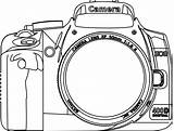 Camera Coloring Clipart Line Nikon Clip Pages Drawing Colouring Dslr Cliparts Yearbook Vector Outline Kamera Cameras Google Strap Search Slr sketch template