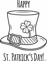 St Coloring Pages Coloring4free Hat Patricks Related Posts sketch template