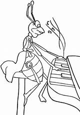Grilo Pianista Colorir Ant Fourmi Fourmis Tudodesenhos sketch template