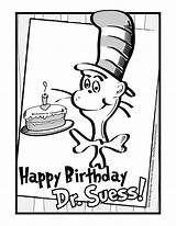 Seuss Dr Coloring Birthday Pages Happy Printable Suess March Thing Template Party Preschool Pdf Print Ham Eggs Quotes Drawing Color sketch template