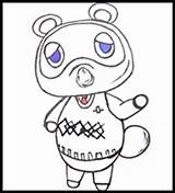 Draw Crossing Animal Tom Lessons Drawing Game Characters He Cartoons Illustrations Ook Fictional Tanukichi Called Tutorial Also sketch template