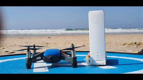 tello drone xiaomi wifi repeater  beach flight test youtube