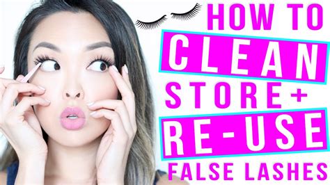 how to clean store and reuse false eyelashes chiutips youtube