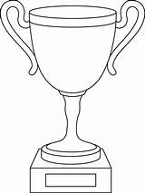 Trophy Clip Cup Outline Line Sweetclipart sketch template