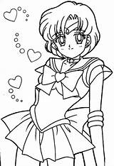 Sailor Moon Coloring Pages Ami Mizuno Printable sketch template