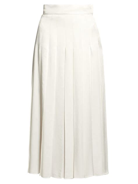 White Satin Pleated Skirt Maxwell Scott Bags
