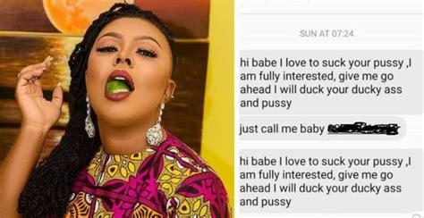 afia schwarzenegger releases messages she received from male nigerian