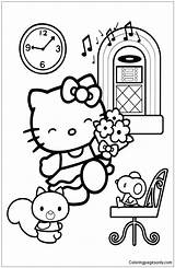 Kitty Hello Friends Pages Her Coloring Color Print Kids Online sketch template