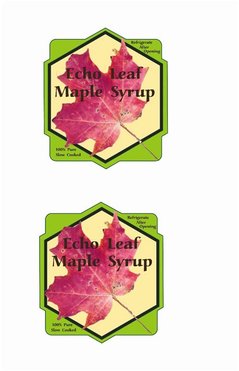 designs maple syrup label designed