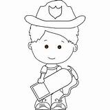 Firefighter Extinguisher Coloringbuddy Firefighters sketch template