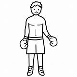 Boxeo Boxeadores Pintar Boxeador Pueda Aprender Utililidad Deseo Aporta sketch template