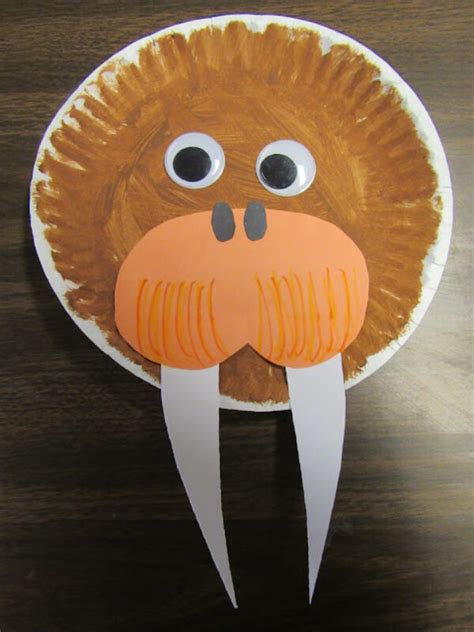 walrus paper plate crafts  kids kids art craft