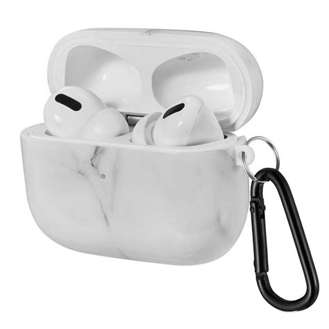 apple airpods pro case  insten glossy design luxury hard cover case  carabiner