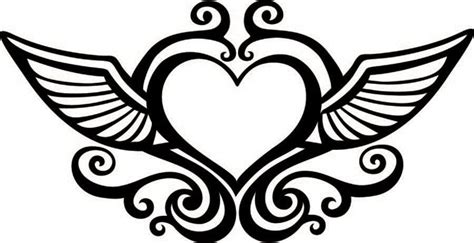 hearts  wings coloring pages coloring home