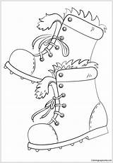 Boots Coloring Winter Pages Color Coloringbay sketch template