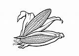 Corn Coloring Indian Cartoon Pages Food Fall Color General Getcolorings Sheets sketch template