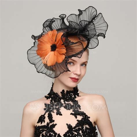 Ladies Beautiful Cambric Feather With Feather Fascinators 196154304