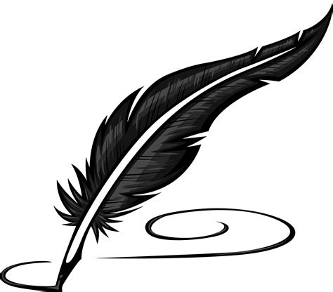 writing literature feather quill  clipart png image