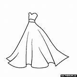 Coloring Dress Pages Wedding Dresses Printable Girls Color Girl Celebrations Template Recommended sketch template